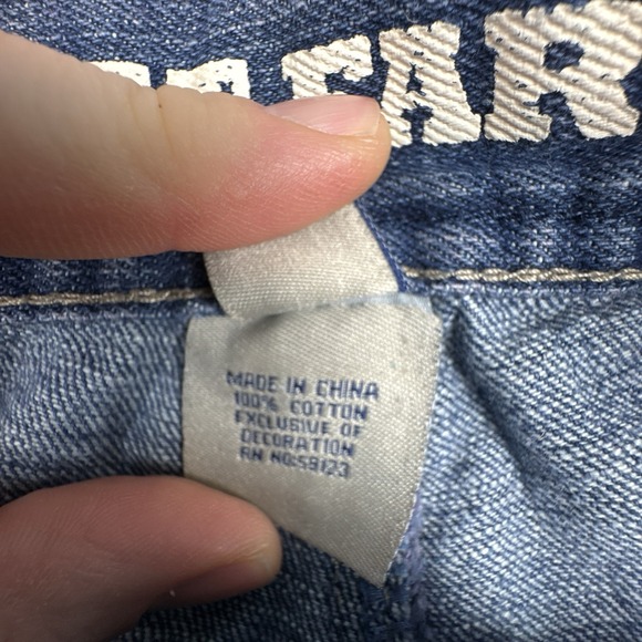 Vintage Phat Farm Jorts Jean Shorts Men's 36 Blue Baggy Wide Leg Big Pockets - Picture 12 of 12